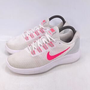 Nike Lunarconverge Athletic Training Shoe Womens Size 7 852469-101 White Pink